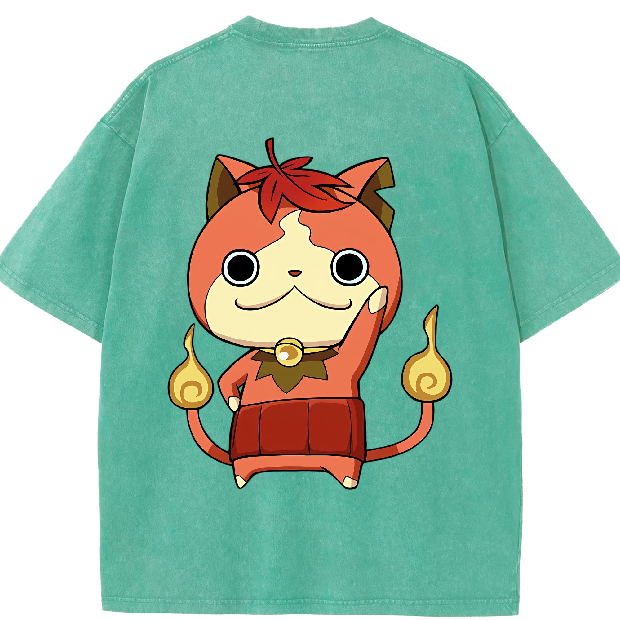 （画像用） 妖怪ウォッチ Yo-kai Watch 綿100% ヴィンテージ風 半袖Tシャツ（背面プリント）